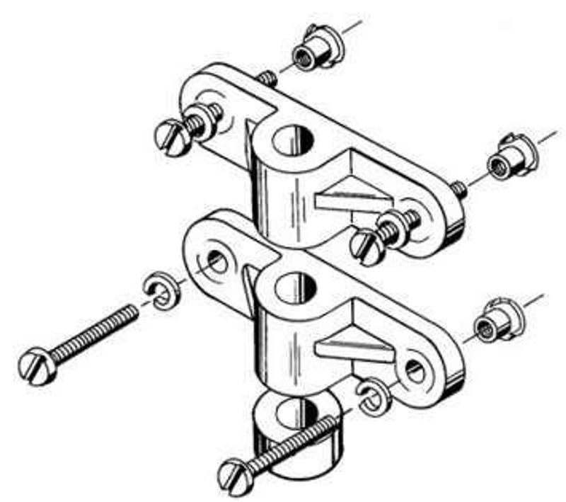 DUBRO153 - Styrbart Nesehjul 4mm Rett