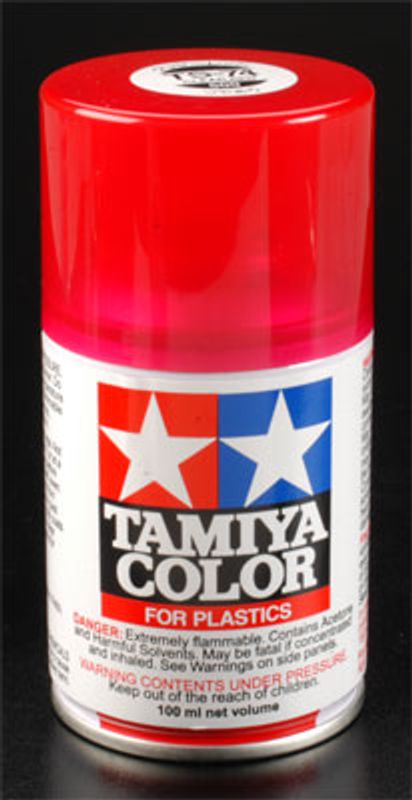 TS-74 Tamiya Lakk Spray Plast Clear Red 100ml