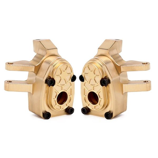 INJORA Heavy Duty Brass Portal Steering Knuckle Set B for Axial SCX10 III Capra 1.9