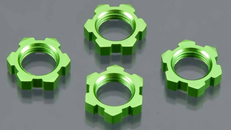 5353A - 17mm Splined Wheel Nuts Anodized Green (4)