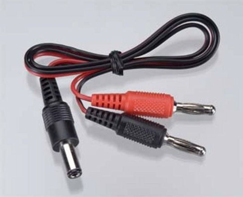 PN 56375 - Hitec Ladekabel 5.6mm Jack til 4mm Banaplugger