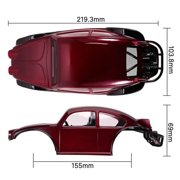 INJORA BUG18-18 Lexan Body for 1/18  INJORA TRX4M Universal Chassis