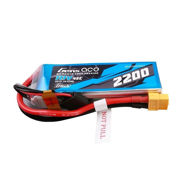3s 2200mAh - 45C - Gens Ace Tattu G-Tech XT60