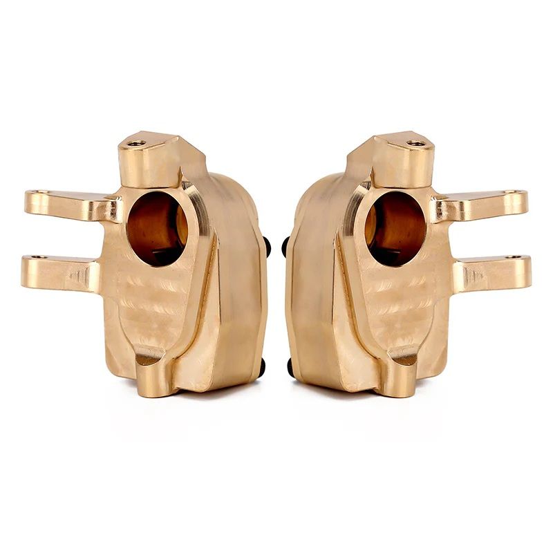 INJORA Heavy Duty Brass Portal Steering Knuckle Set B for Axial SCX10 III Capra 1.9