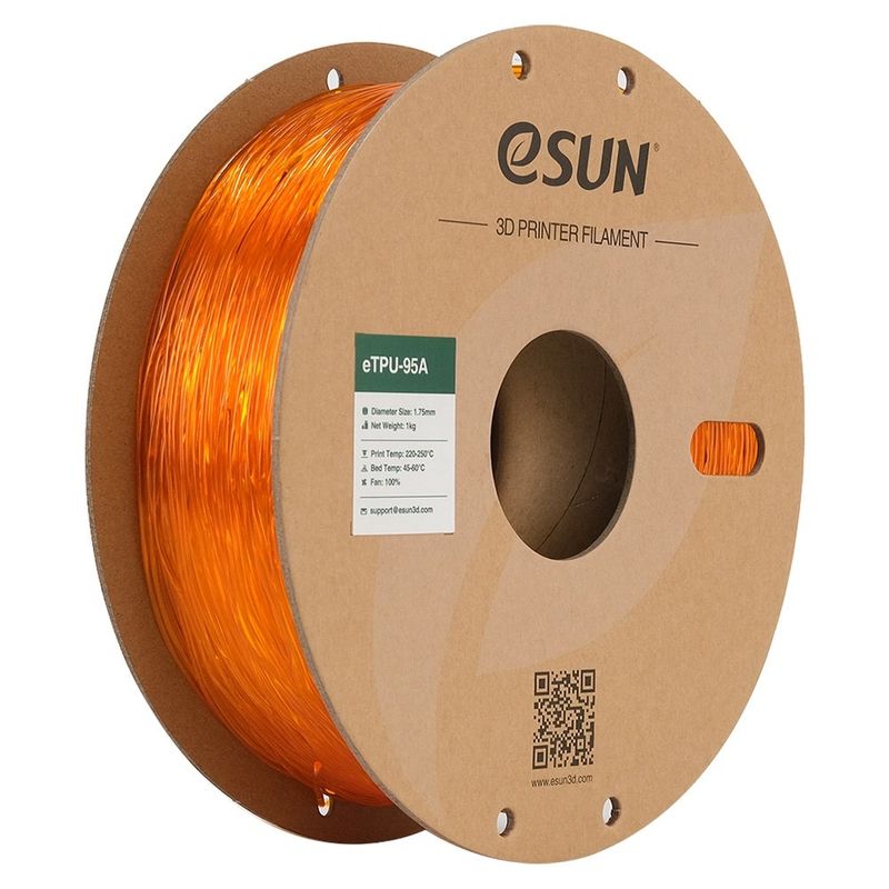 eSUN eTPU-95A 1.75mm 1kg - Transparent Orange