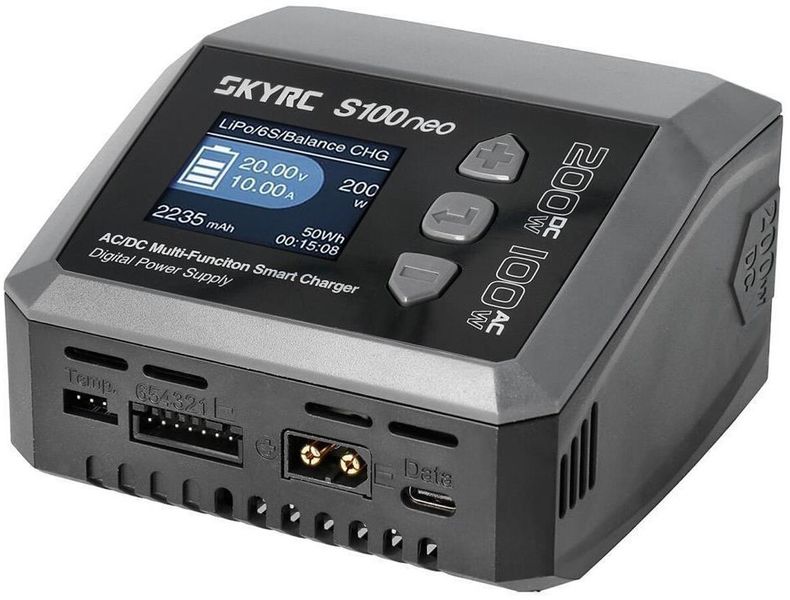 SkyRC S100 NEO 12/220V DC200/AC100W Computerlader