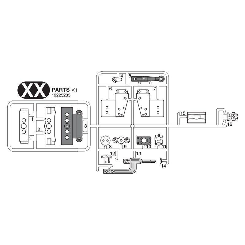 Tamiya 19225235 - XX-Parts (Tilhengerfestedeler) 56371
