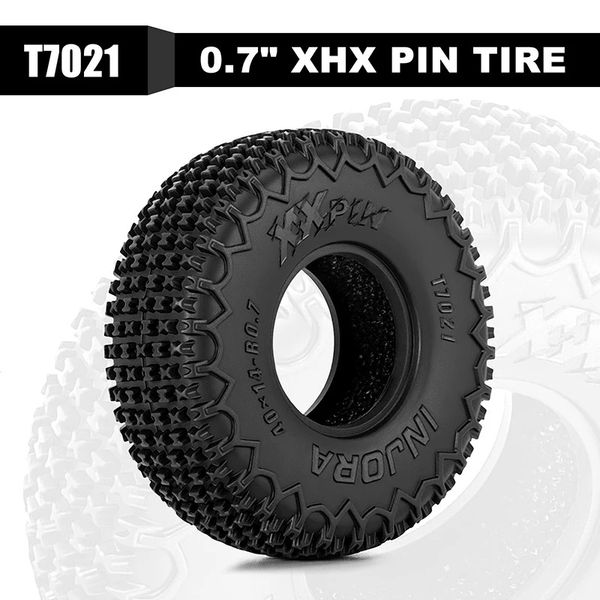INJORA 0.7" 40*14mm XHX Pin Tires for 1/30 SCX30 (T7021) (4)