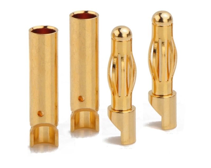 Bronto 4.0mm Gullkontakter - 2 par