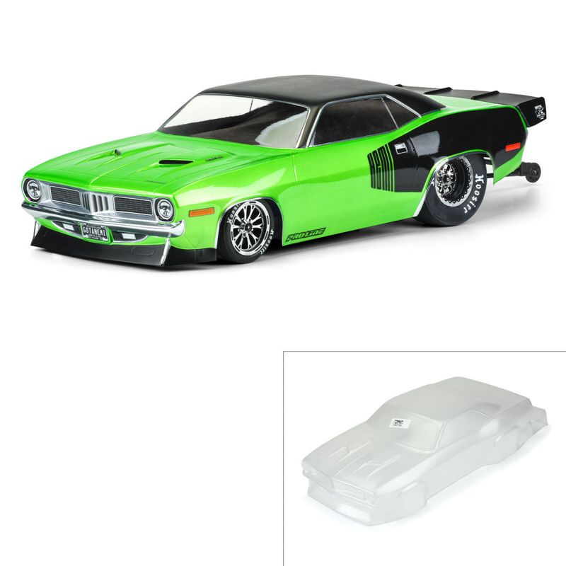 PRO3550-00 - 1/10 1972 Plymouth Barracuda Clear Body: Drag Car
