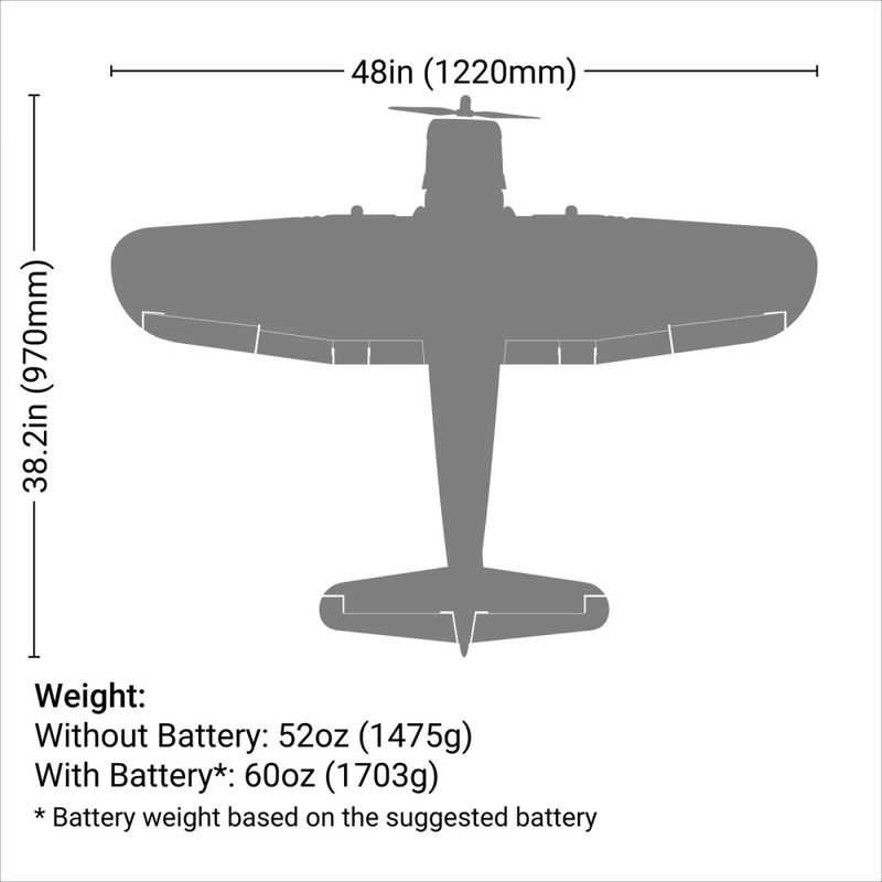 E-Flite F4U-4 Corsair 1.2m BNF Basic AS3X & SAFE Select