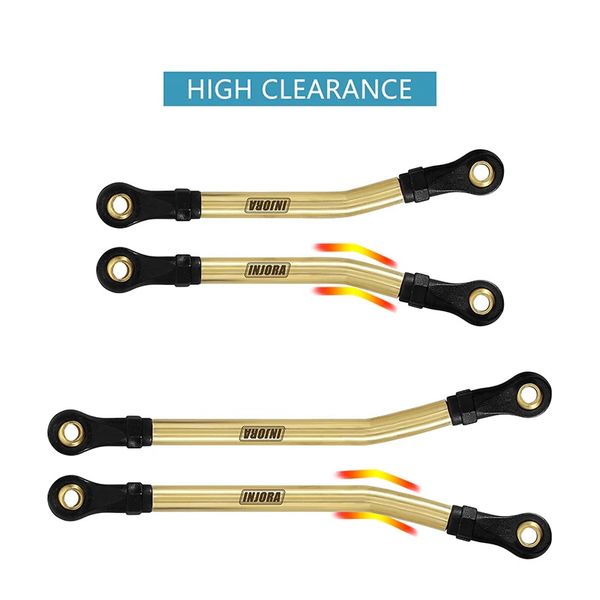 INJORA 8PCS Brass High Clearance Links Set for 1/18 TRX4M Defender-Bronco