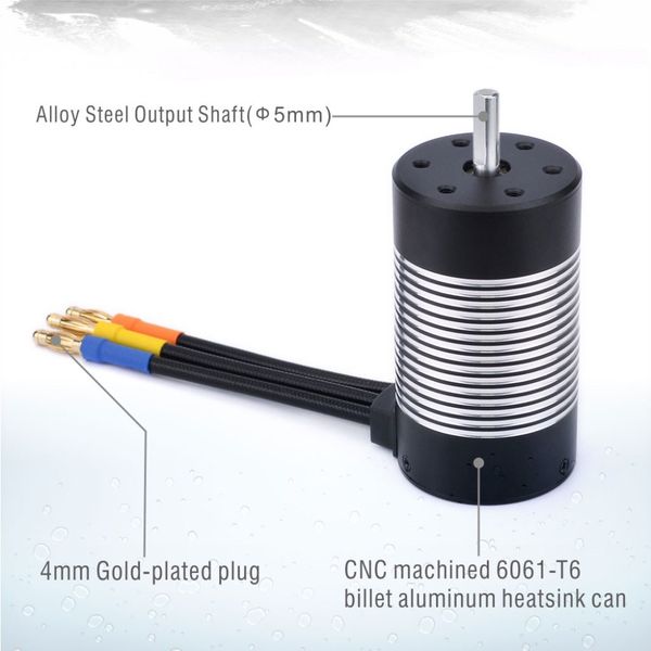 Surpass Hobby 3665 4pol BL WP Sensorløs 3100KV 5mm 